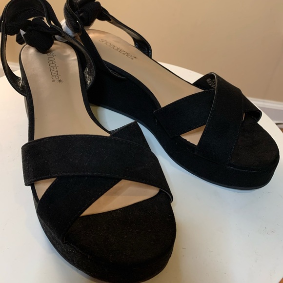 Brand New Black Tie Up Sandals. - Picture 2 of 3